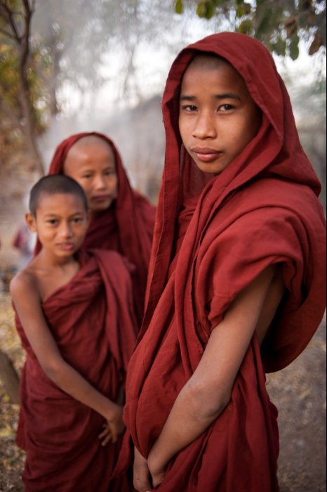 Burma - Myanmar - Monks students at Sinkku.
